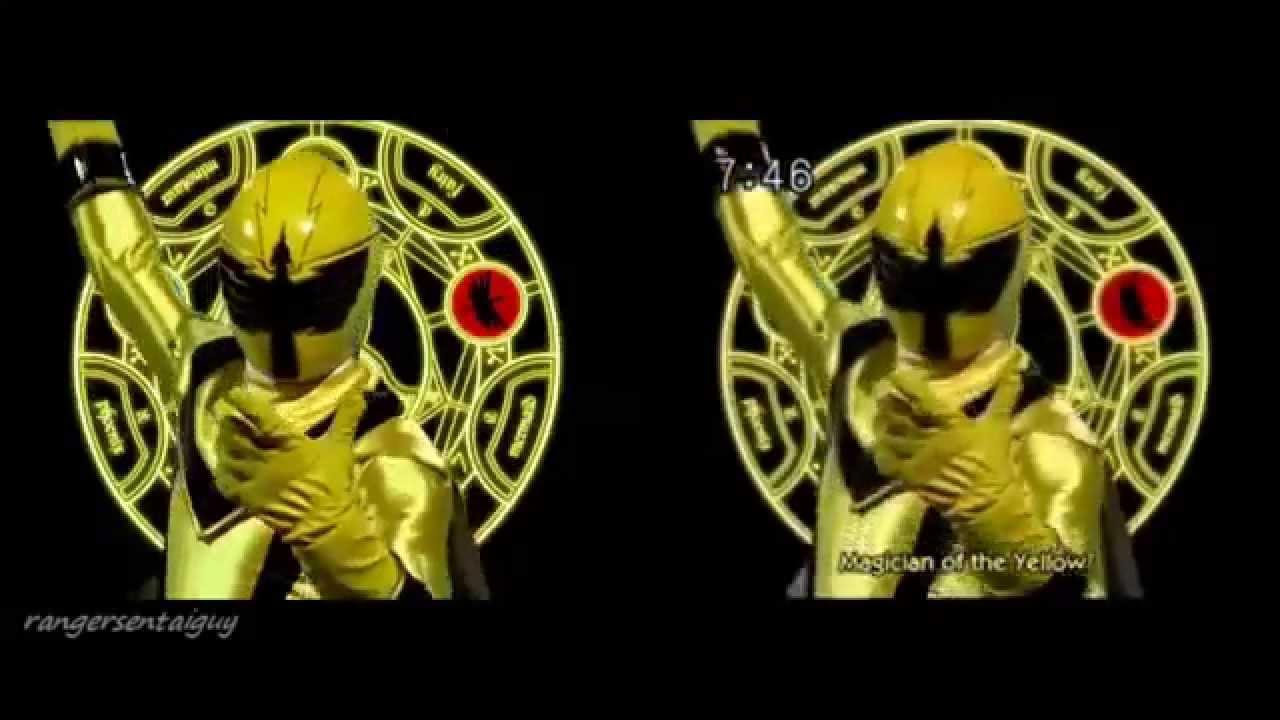 Power Rangers Mystic Force First Appearance Split Screen (PR and Sentai version)