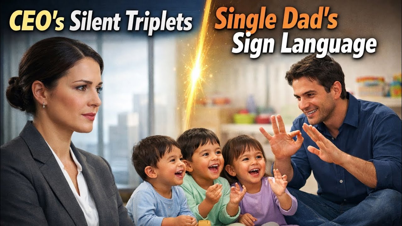 CEO seeks nanny for her silent triplets—shocked as single dad's sign language makes them laugh