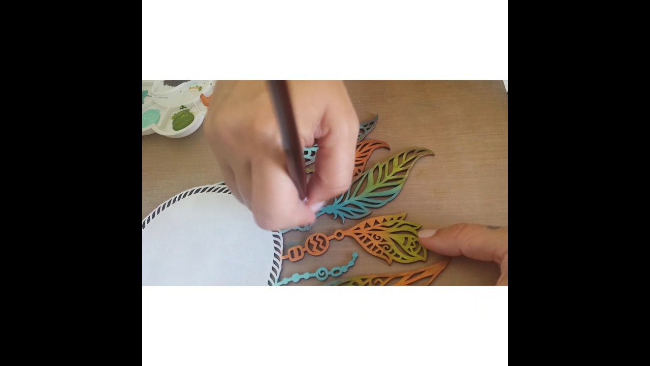 Como pintar aplique em MDF com degradê - FÁCIL