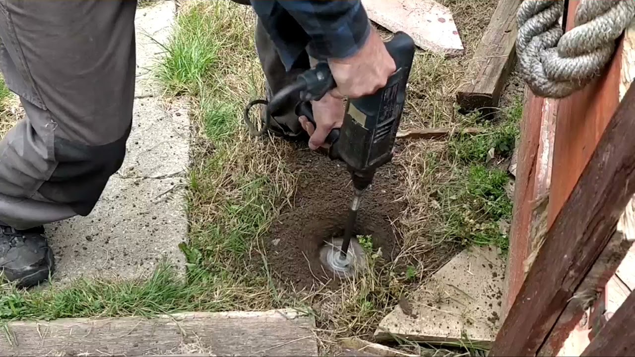 DIY wiertło do otworów w ziemi 180 mm.