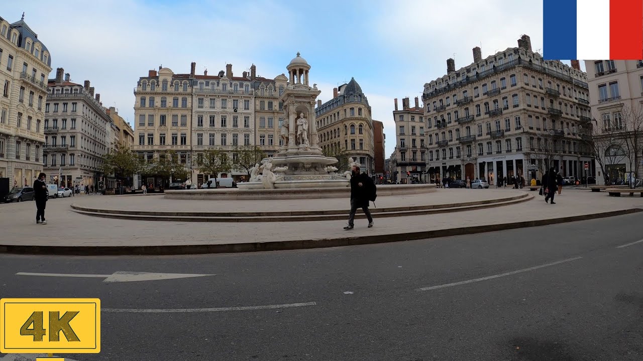 Lyon, France (Shopping area) | Winter 2022【4K】