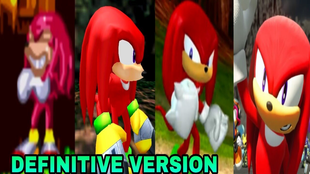Evolution of Knuckles the Echidna in Sonic Games - Definitive Version 2018
