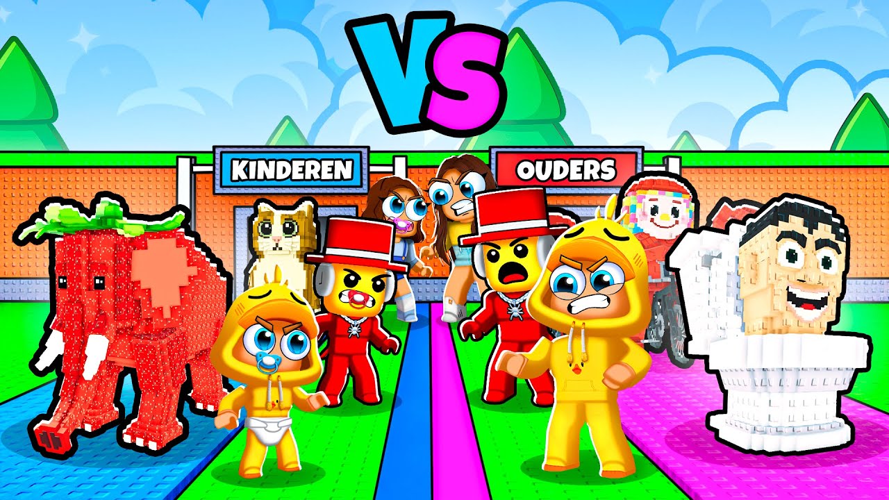 Kinderen vs Ouders CHALLENGE In Steal A Brainrot! (Roblox)