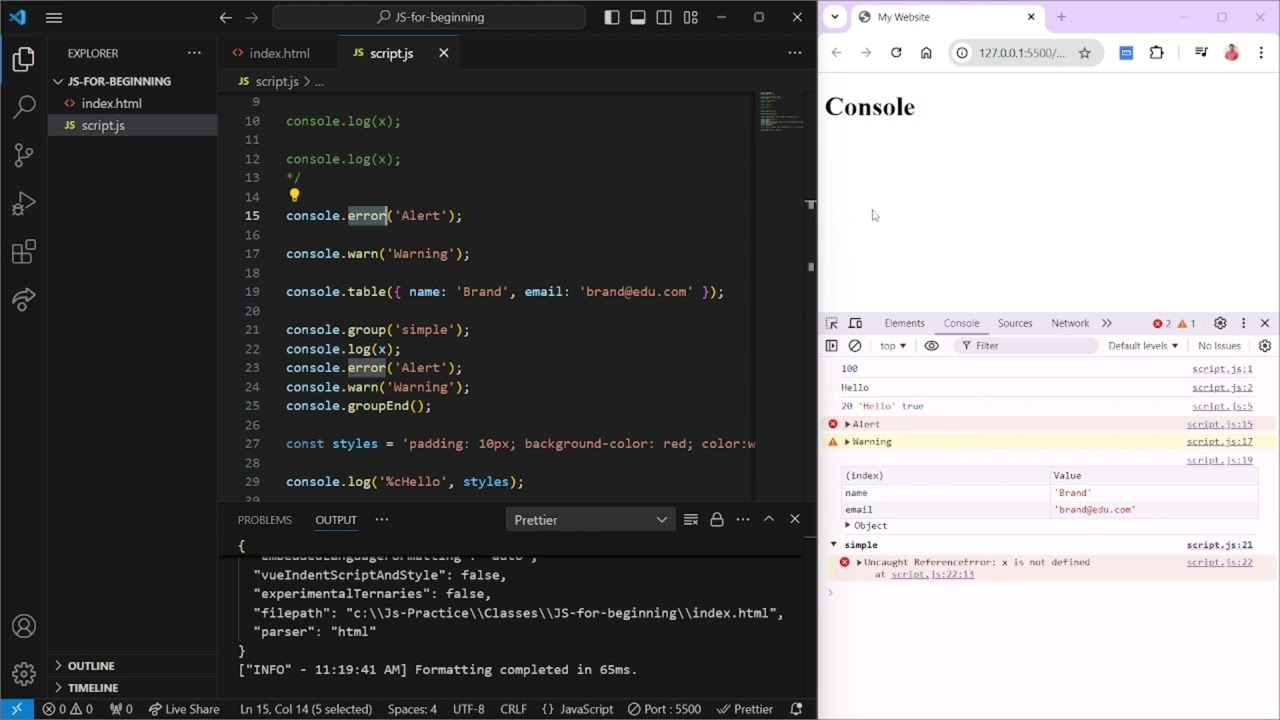 Comments & Shortcuts in JavaScript