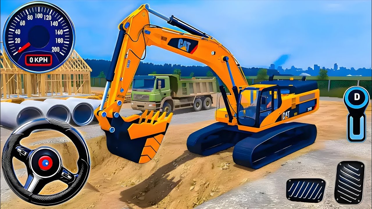 JCB Game 3D: Road Construction Simulator - Heavy Excavator Driving Gameplay 🚧🚚
