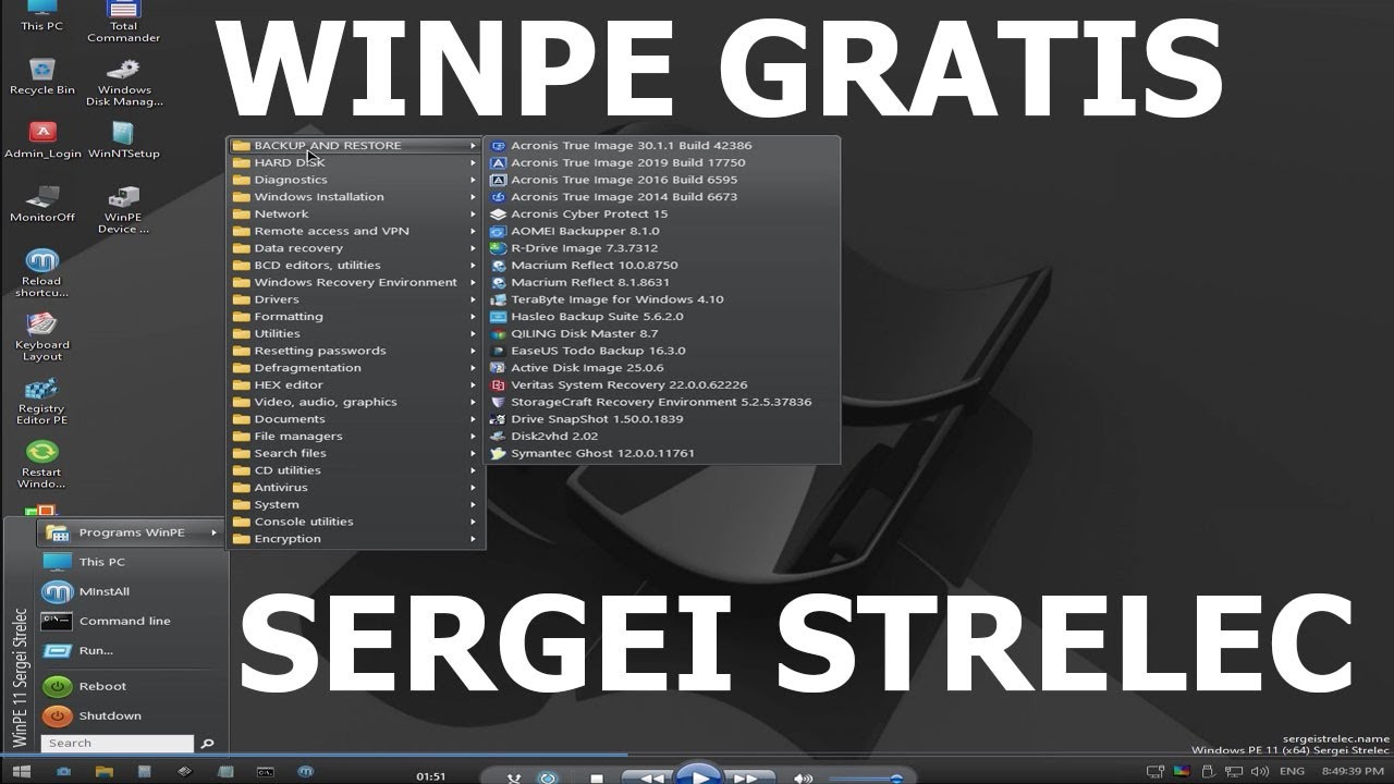 ✅Sergei Strelec 2026 Win PE x86 y x64 bits con aplicaciones para soporte informático🖱️