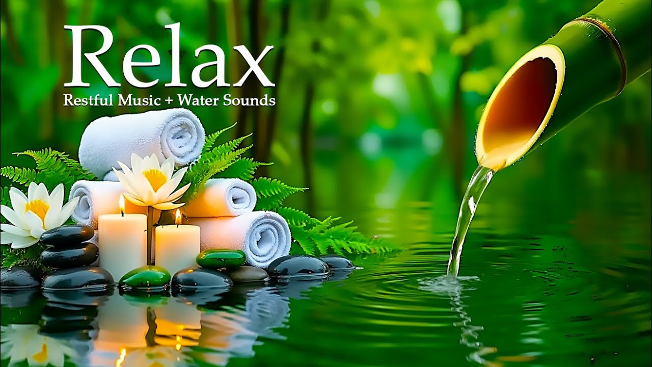 Soothing Relaxation Music with Bamboo Water 🌿 Meditation, Yoga, and Deep Calm