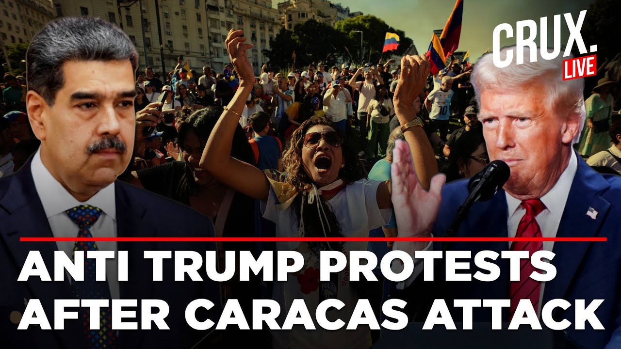 Venezuela Crisis LIVE | Anti-Trump Protests Outside US Embassy In Madrid Over Caracas Strikes