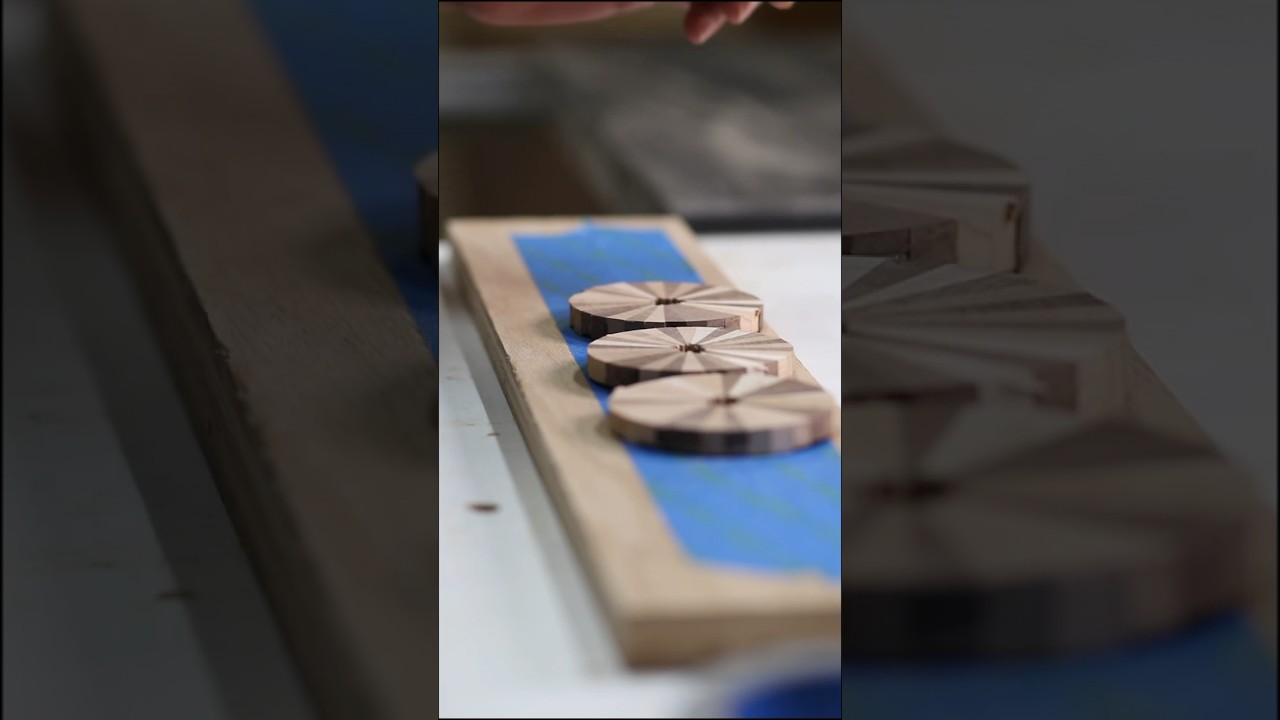 The blue tape trick #woodworkingprojects #woodturning