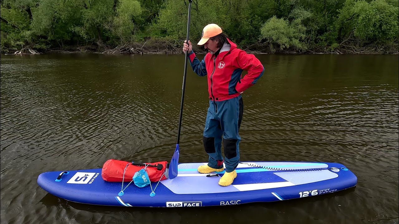 Распаковка и тест доски SUP face Basic 12'6