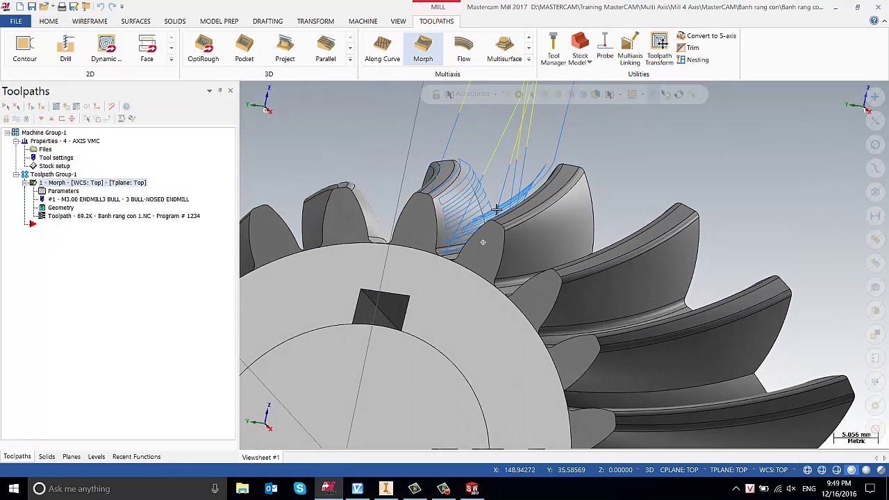 MasterCAM 2017 Mill 4 Axis_1