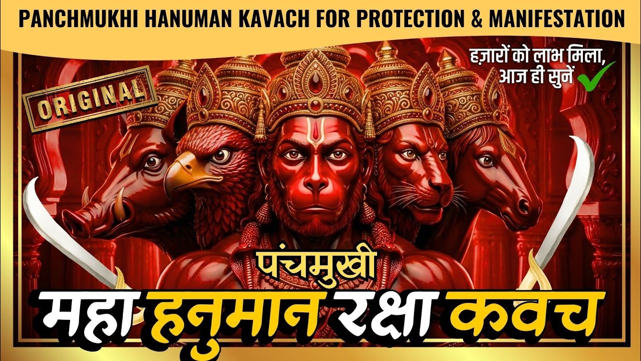 Panchmukhi Maha Hanuman Protection & Manifestation Kavach | पंचमुखी महा हनुमान रक्षा कवच