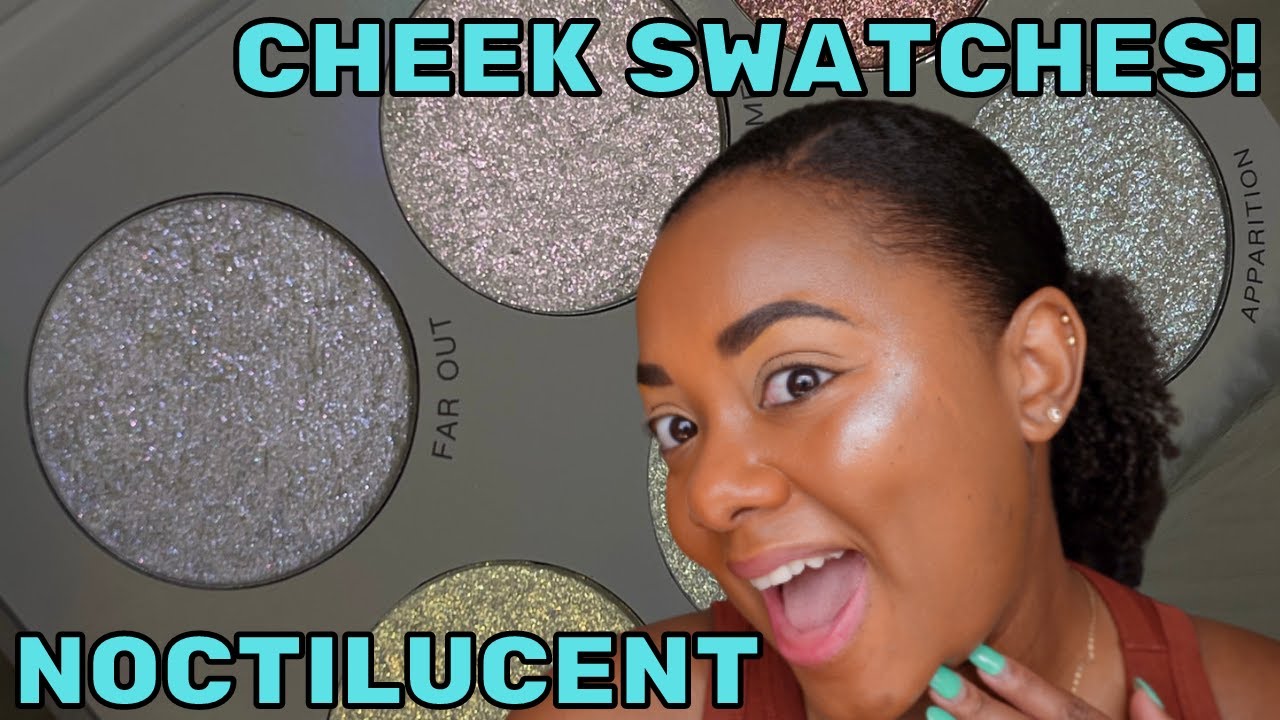 BLEND BUNNY COSMETICS NOCTILUCENT HIGHLIGHTER | FACE SWATCHES & COMPARISONS