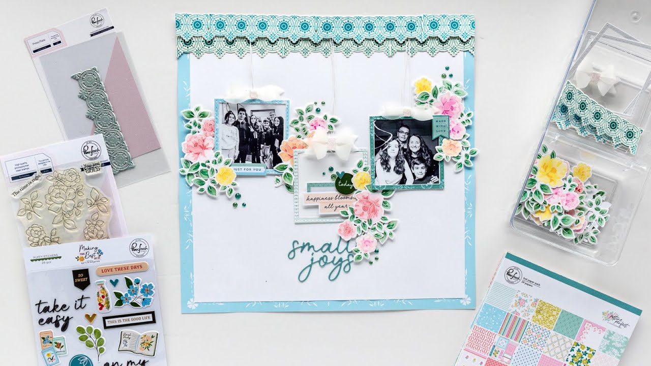 Live with Nathalie | Picture Perfect Scrapbook Layout