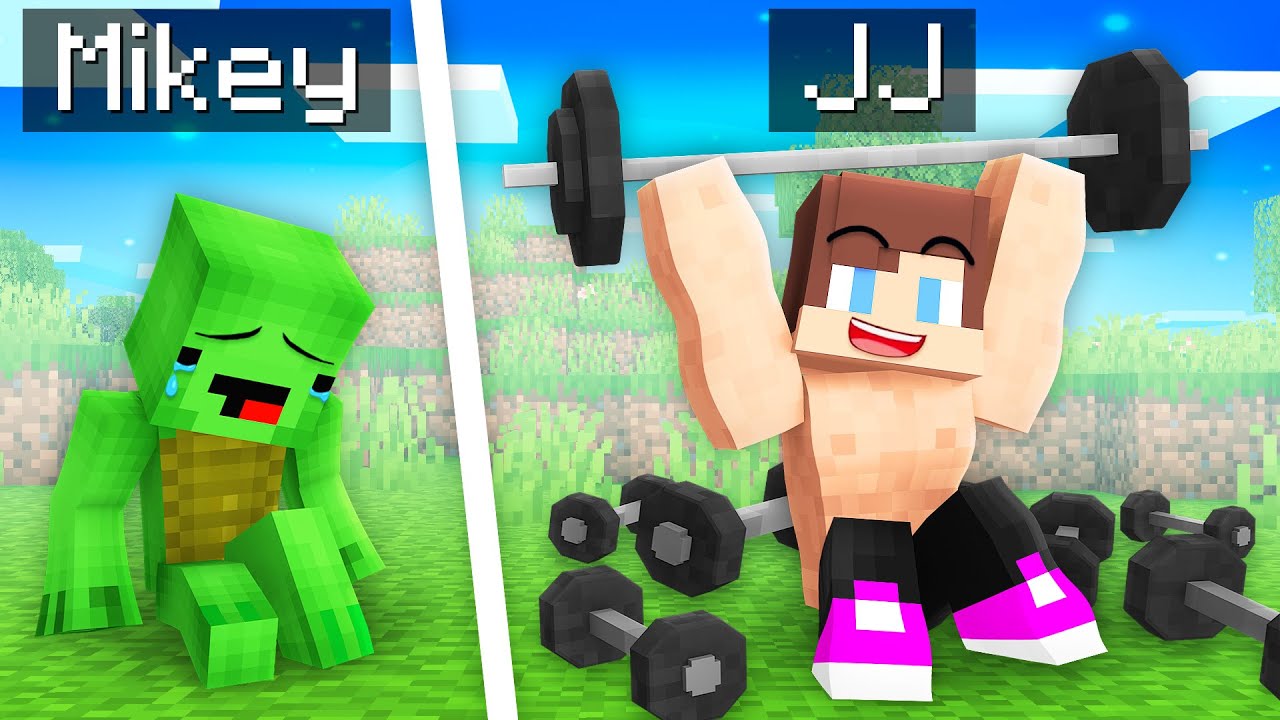 Weak Mikey and Strong JJ Survival Battle - Maizen Minecraft Animation