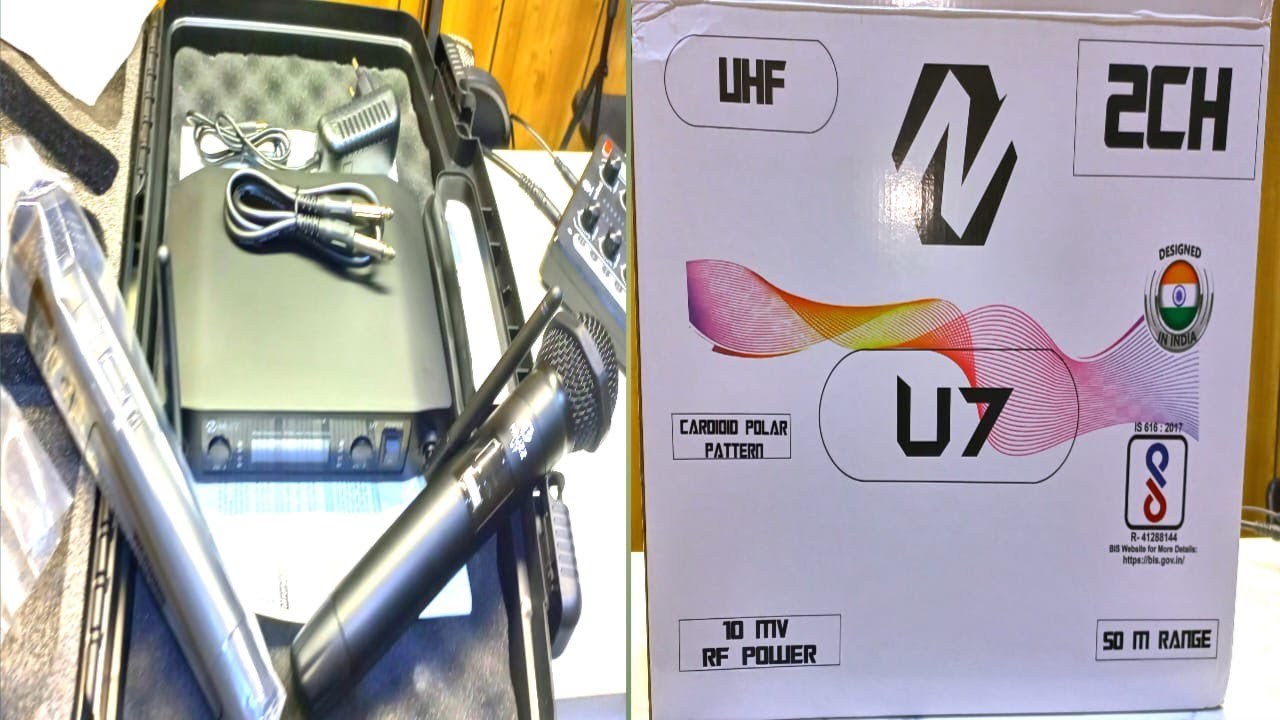 N LABS U7 2CH WIRELESS MICROPHONE UNBOXING & REVIEW DJ Sound System Wholesale Market Hubli