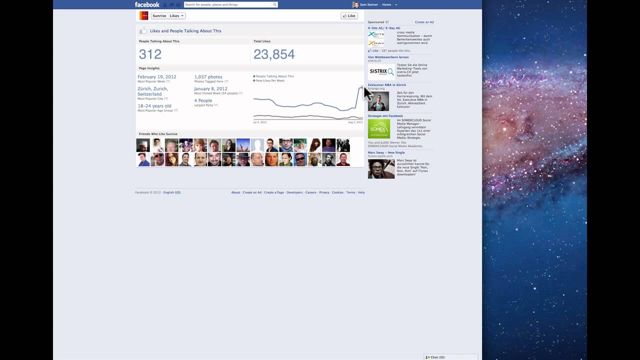 Facebook Fanseiten: Sunrise vs Orange Schweiz