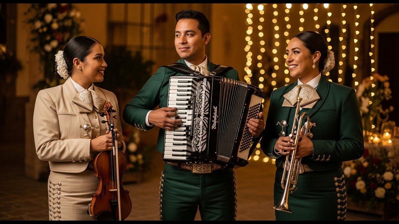 Mexicana Music Mariachi Ranchera with Guitar, Trumpet, Violin and Accordion for Celebration Mood
