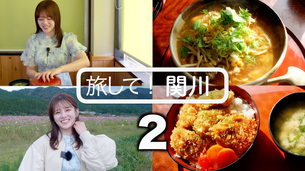 【旅して！関川２】/芦川玲一　コスモス畑で癒され、蛇喰豚のヒレタレかつ重、ごまラーメンを食す　今のえちごせきかわ温泉郷　[4K]　新潟県関川村