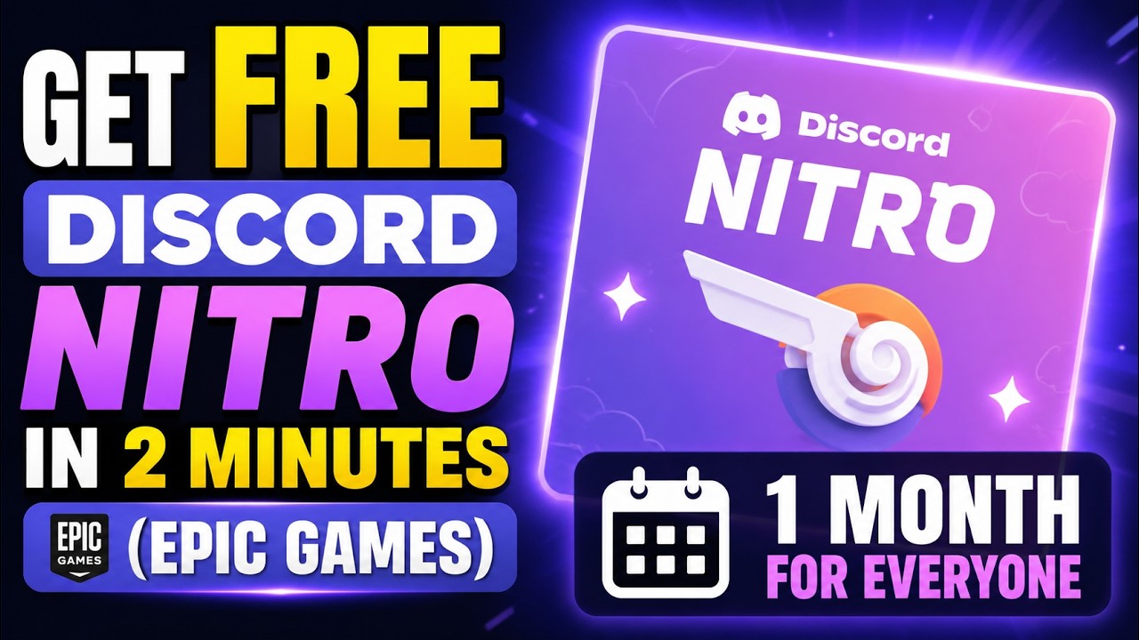 Получите БЕСПЛАТНЫЙ Discord Nitro за 2 минуты (Epic Games) | 1 месяц для всех &ndash; 2026