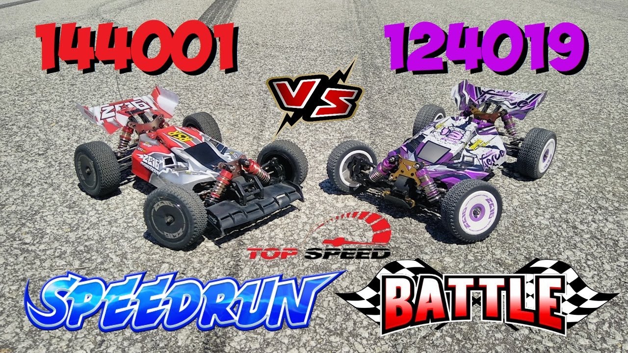 WLTOYS 144001 VS 124019 Brushless Speed Run Battle