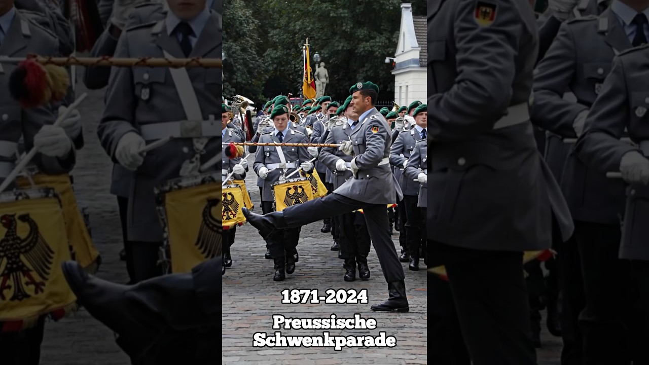 Preu&szlig;ische Schwenkparade 1871-2024🦅🇩🇪#bundeswehr #wachbataillon #soldaten #milit&auml;r #marsch #army
