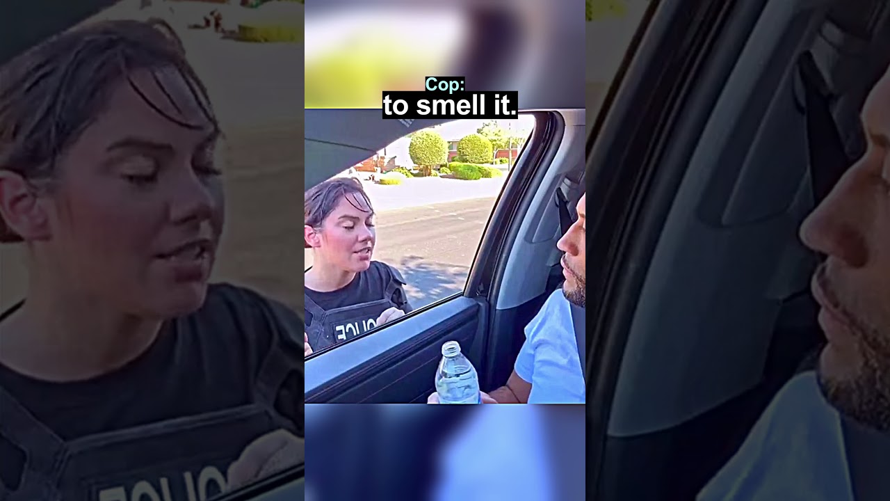 Suspect Squeezes Water Bottle In Cops Face