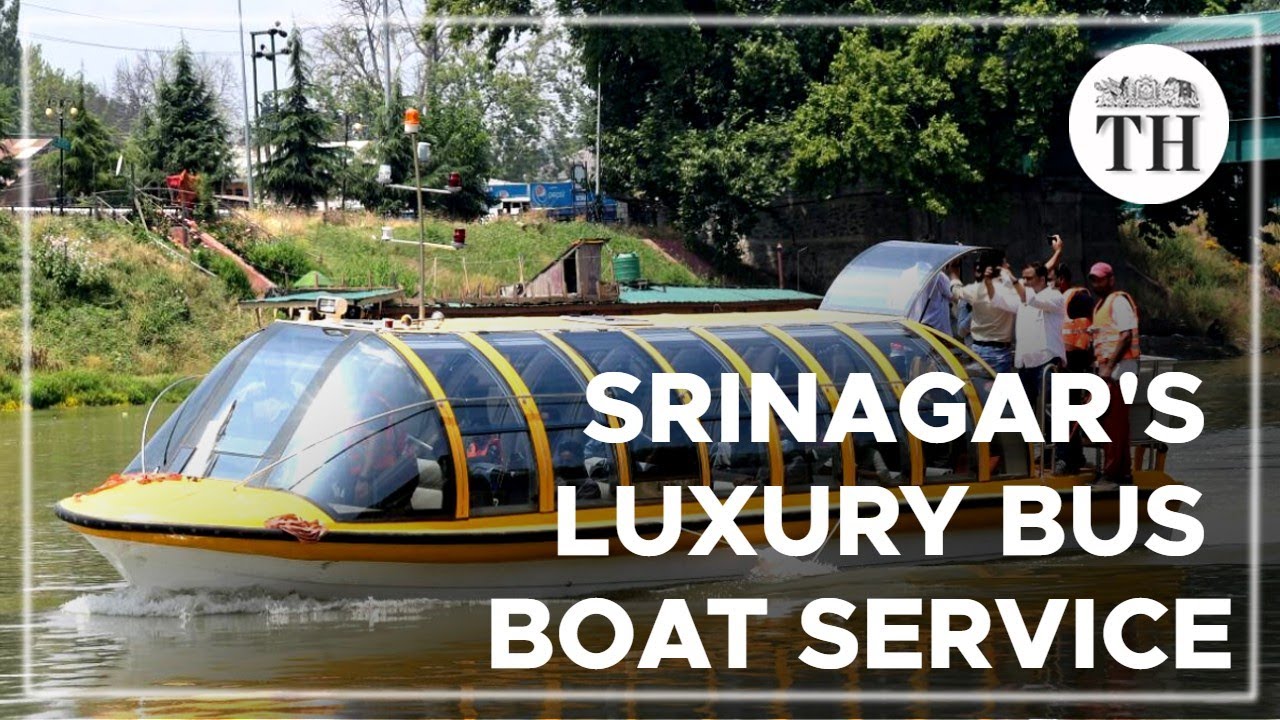 A luxury bus-boat service on river Jhelum