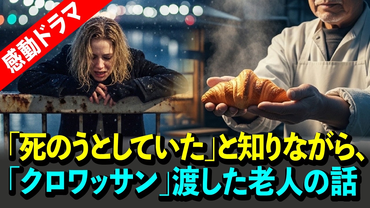 【人生感動】「死のうとしていた」と知りながら、フランス人留学生へ「クロワッサン」渡した老人の話 / 20年後に奇跡を起こした