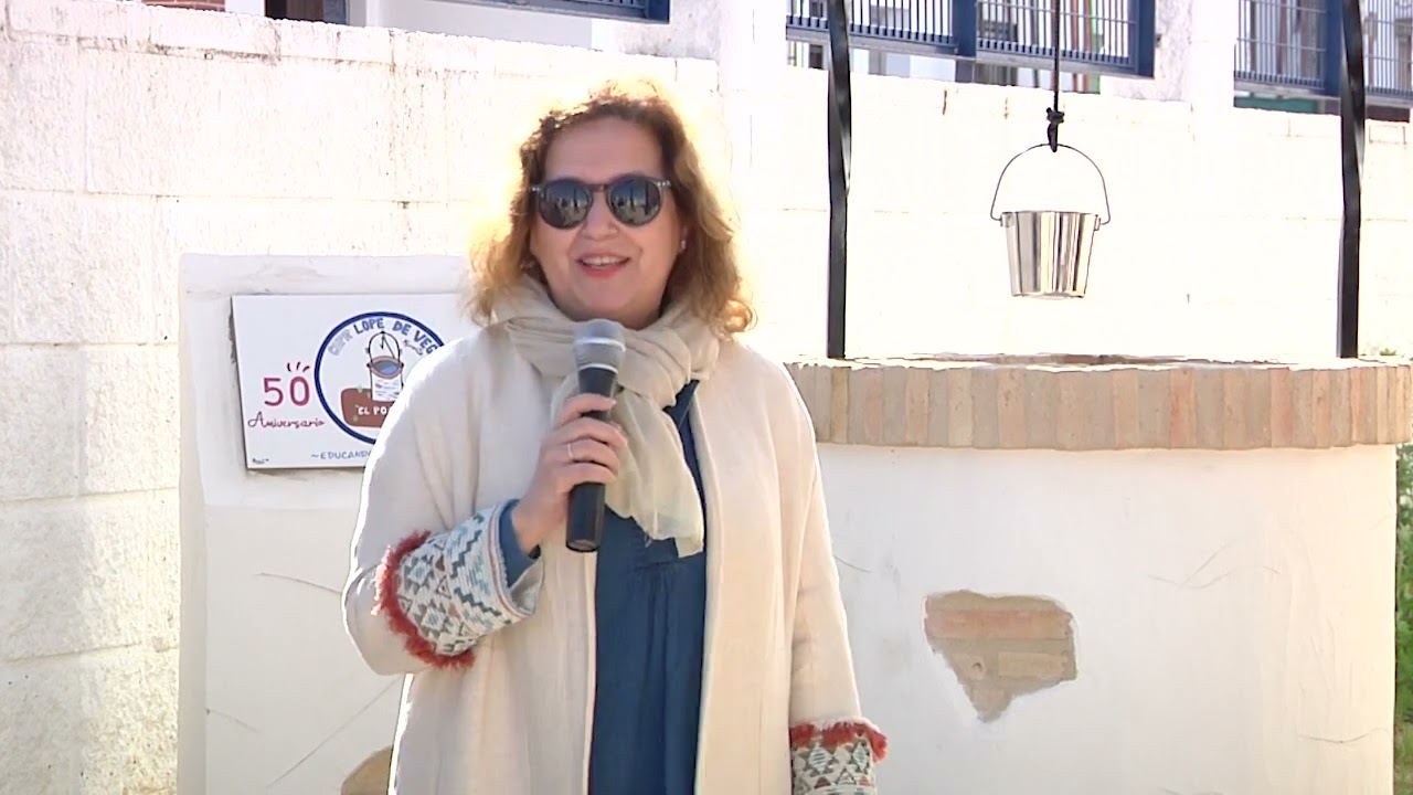Inauguración de una escultura en el CEIP Lope de Vega, con motivo del 50 aniversario del centro