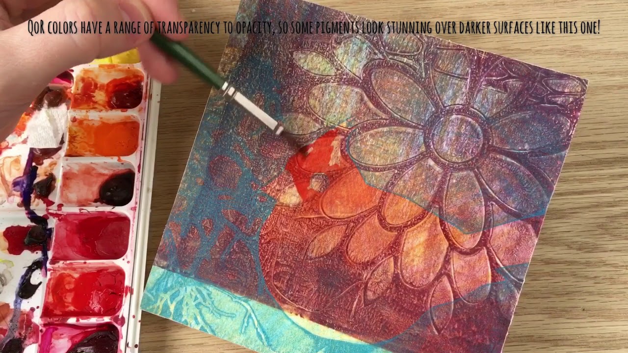 Sealing Pastel Pencils and Watercolor using GOLDEN Gloss Medium
