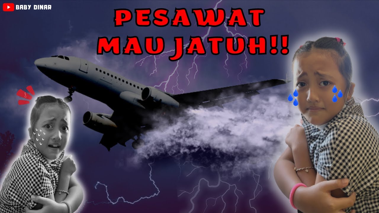 PESAWAT NABRAK AWAN HAMPIR JATUH, DINAR NANGIS KEJER😱😭😰