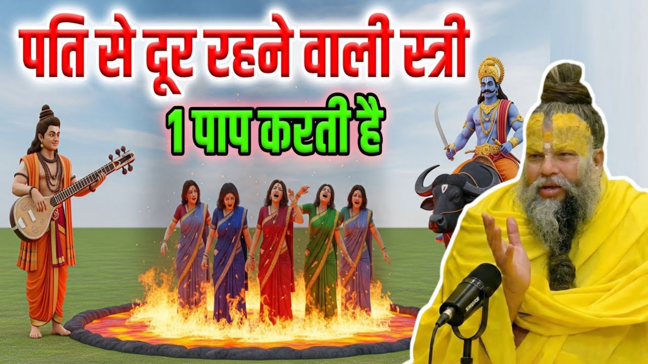 श्री कृष्ण कहते है पति से दूर रहने वाली स्त्री ये 1 पाप करती है | Premanand Ji Maharaj 