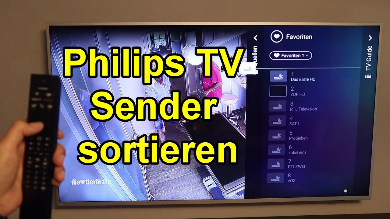 Philips Tv Fernseher Sender sortieren und speichern - Philips TV Senderliste bearbeiten & &auml;ndern