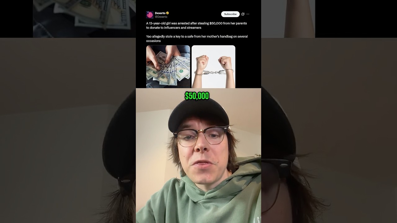 13 Year Old Arrested For Donating $50,000 to Streamers