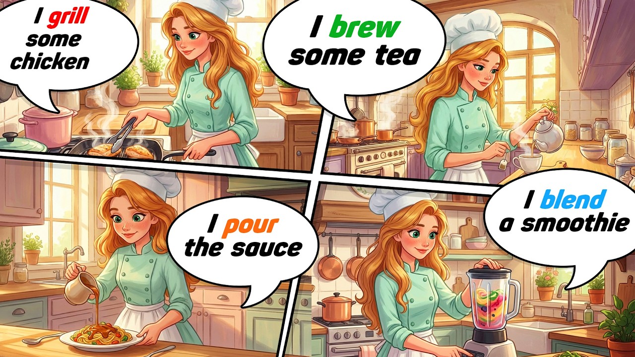 Kitchen English for Beginners – Simple Sentences for Everyday Use