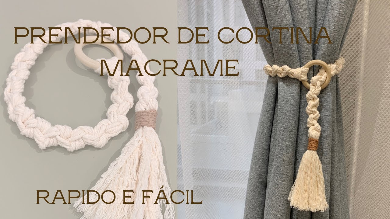Prendedor de Cortina em Macramê – Fácil, Rápido e Elegante! | DIY Passo a Passo