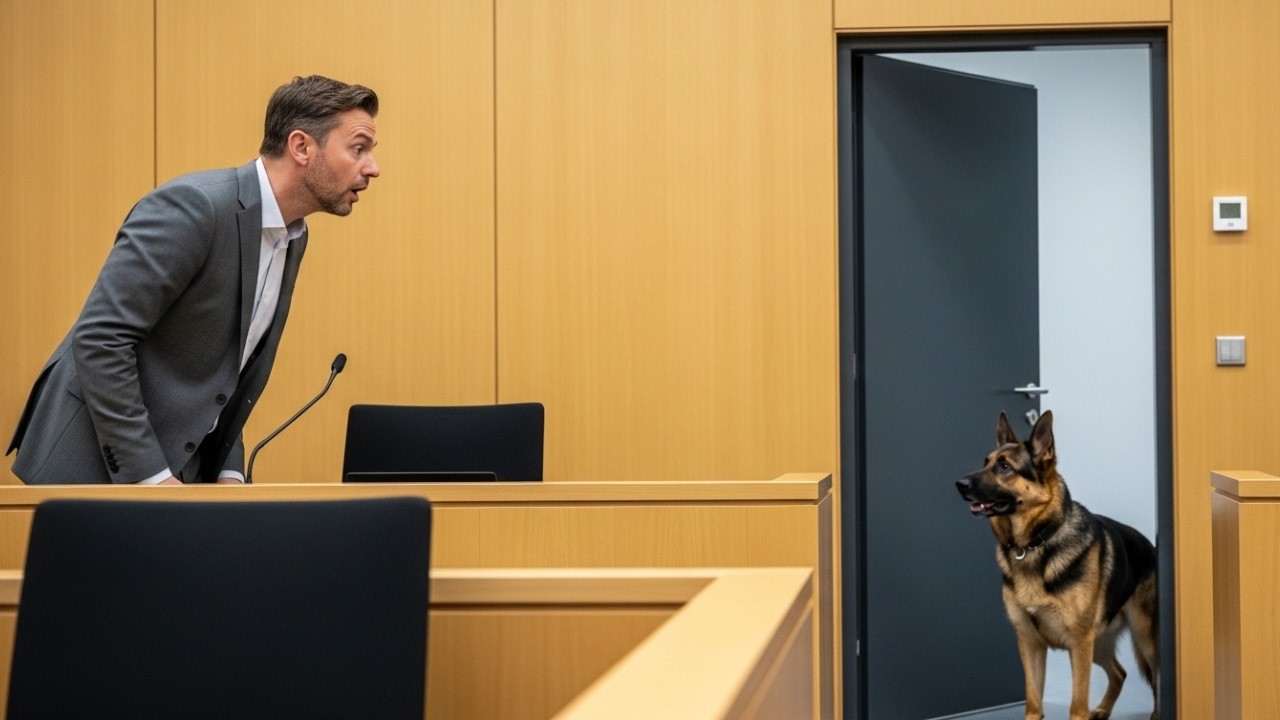 Polizeihund Betritt Den Gerichtssaal – Sekunden Später Hält Niemand Mehr Den Atem An