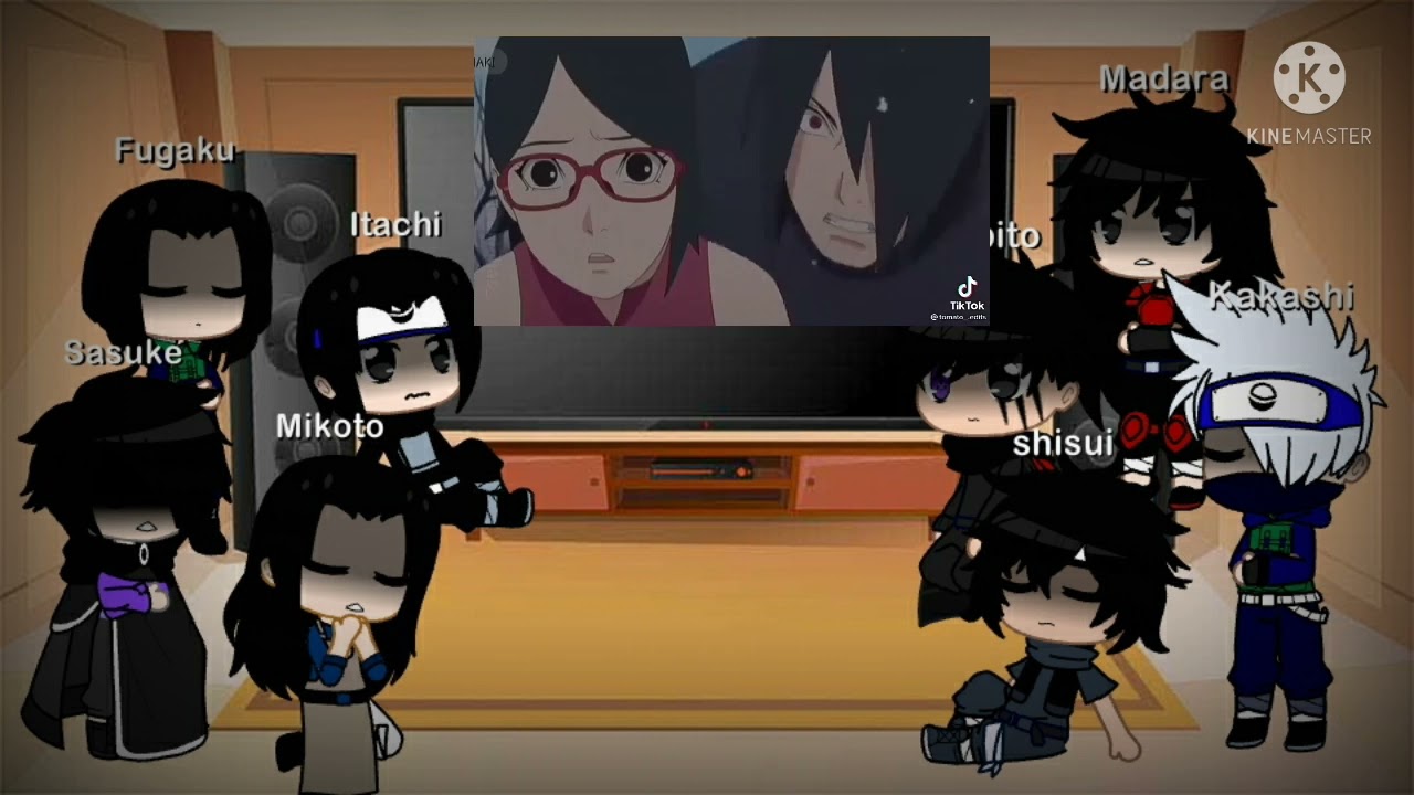El Clan Uchiha y Kakashi reaccionan a Sarada Uchiha ( parte 2 )
