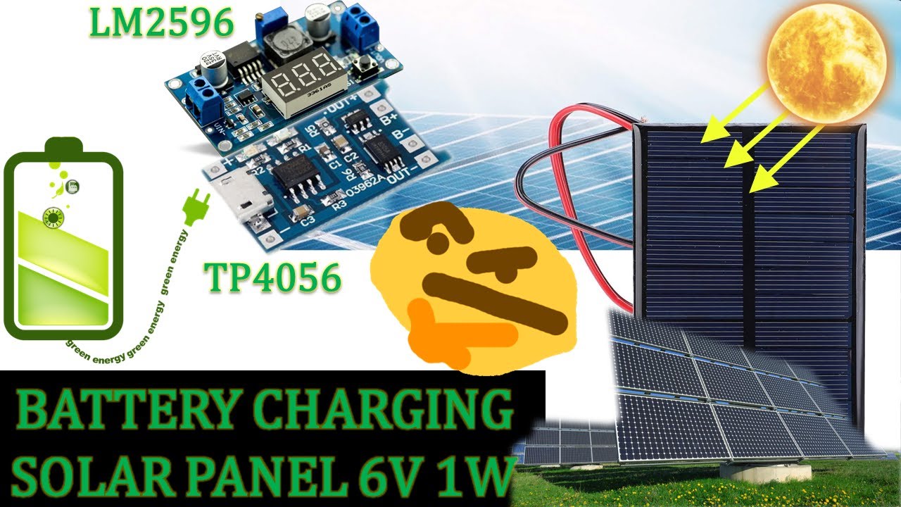 DIY | Solar Panel 6V &ndash; 1W Battery Charging System | Complete Circuit