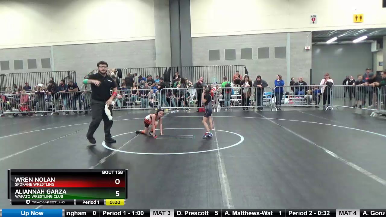 TB 8U 44-46 Wren Nolan Spokane Wrestling Vs Aliannah Garza Wapato Wrestling Club