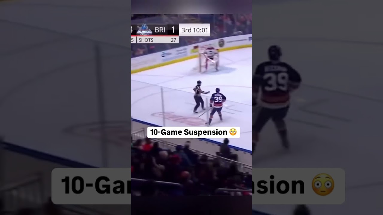 Hockey Player ABUSES Referee, Gets Suspended 10 Games😮😂 #hockey #icehockey #viralhockey