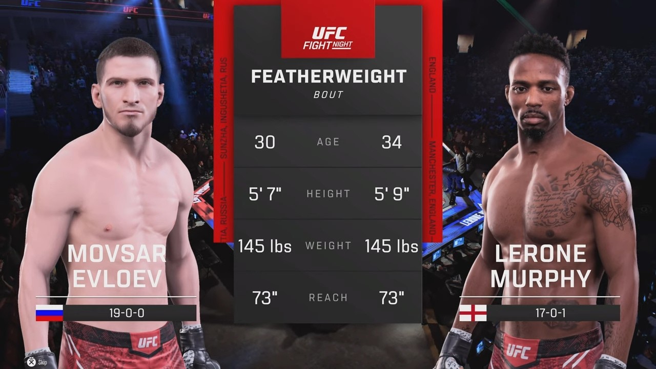 UFC Fight Night 270 Movsar Evloev 🇷🇺 vs Lerone Murphy 🏴󠁧󠁢󠁥󠁮󠁧󠁿 FW Fight Simulation 👊🎮 O2 Arena London