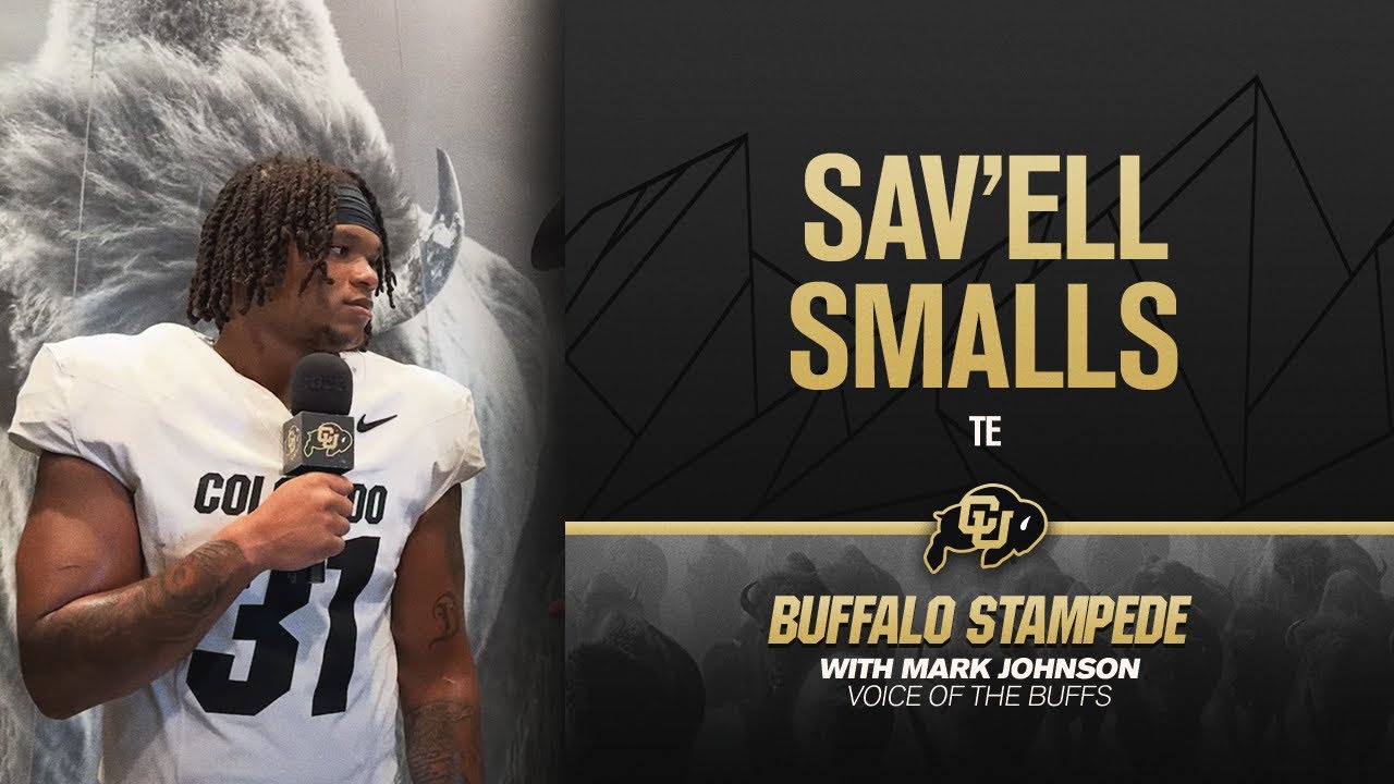 Mark Johnson and TE Sav’ell Smalls Meet at Fall Camp | Buffalo Stampede: Colorado Football