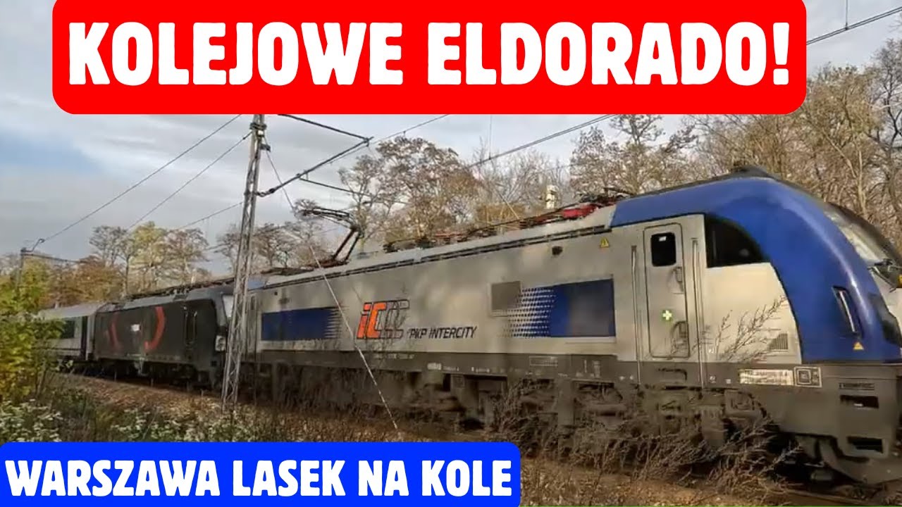 Warszawa Lasek na Kole piękne jesienne pociągi!