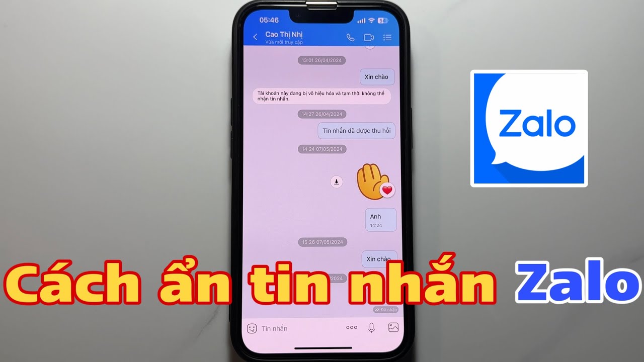 Cách ẩn giấu tin nhắn Zalo