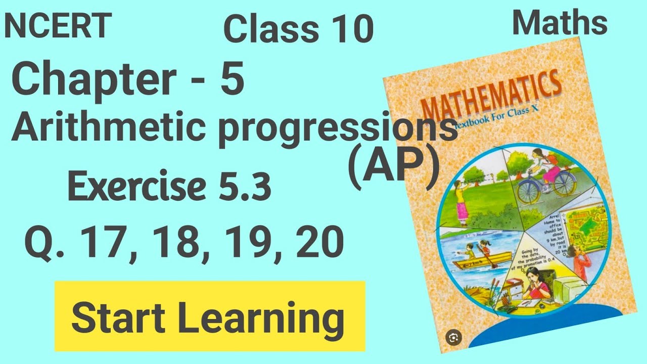 Class 10 math Chapter 5 Arithmetic progressions Exercise 5.3 Q. 17, 18, 19, 20