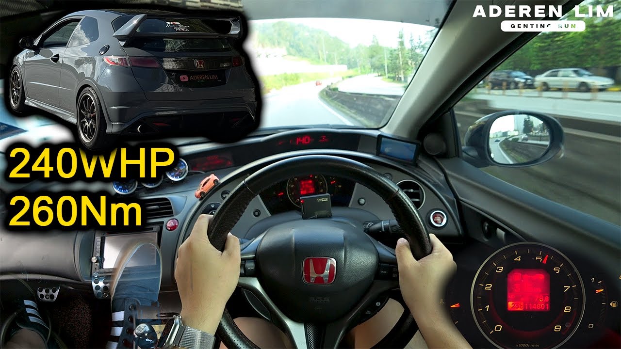*LOUD EXHAUST* Part 2/2 | FN2 Honda Civic Type R K24 | Malaysia #POV [Genting Run 冲上云霄][CC Subtitle]