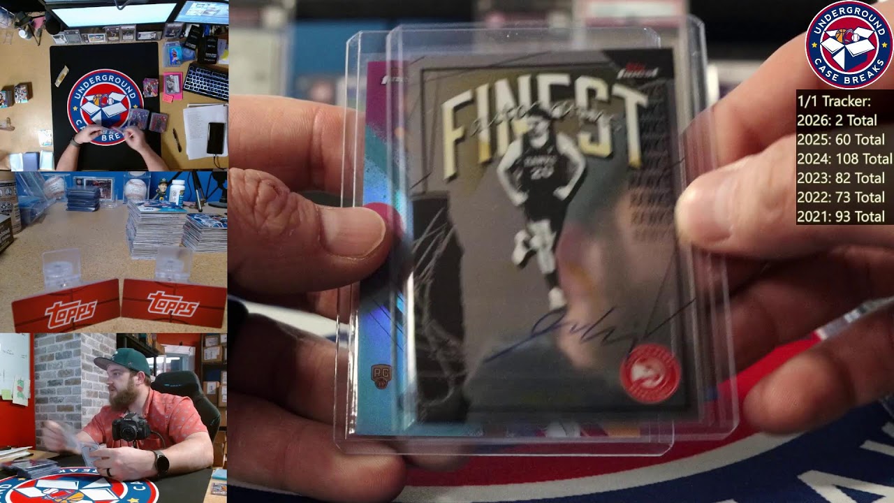 Набор баскетбольных карточек Topps Finest 2025-26, 4 коробки, PYT, 1/2 кейса, номер #1565.