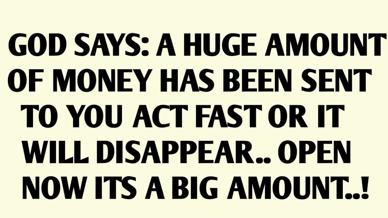 A HUGE AMOUNT OF MONEY HAS BEEN SENT TO YOU ACT FAST OR IT WILL DISAPPEAR...